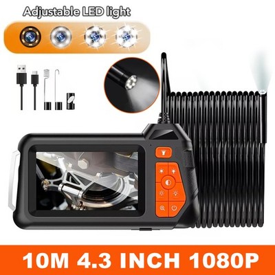 Industrial HD 1080P Endoscope Camera 4.3'' IPS Pipe Inspection Waterproof Tool