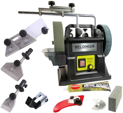 Naßschleifer NSM-200 vario + 5-tlg. Haushaltsset HHS-22 Nassschleifer WELDINGER