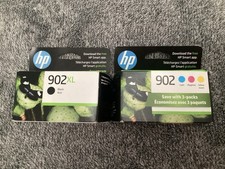 GENUINE 4-PACKS HP 1-902XL BLACK 3-902 COLOR C/M/Y INK Expires 2026/2027