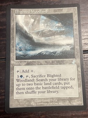 Blighted Woodland MTG Alter/Altered Art