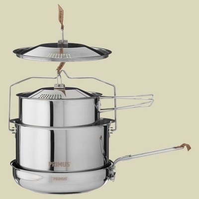 Primus CampFire Cookset S.S Large Topfset aus robustem Edelstahl