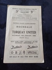 Rochdale v Torquay United, 16 January 1960, Division Four