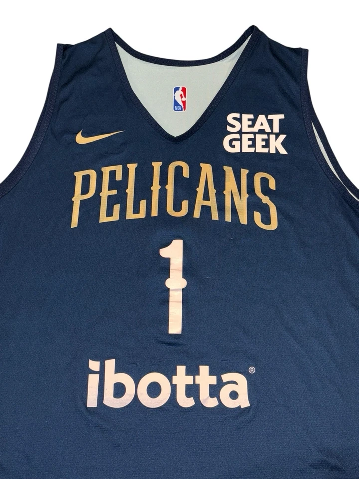 Zion Williamson New Orleans Pelicans #1 Nike Reversible Practice Jersey XL Tall - Image 3 of 4