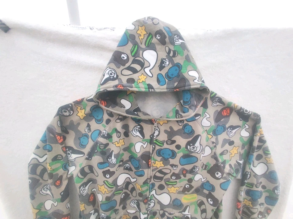 Sudadera con Capucha A Bathing Ape Baby Milo BAPE x KAWS Animal Kingdom 3XL Cremallera Completa 6135 Foto 2 de 4