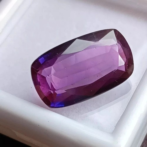 Natural Purple Blue Sapphire Cushion Cut Certified 18-20 Ct Ceylon Gemstone - Picture 5 of 6