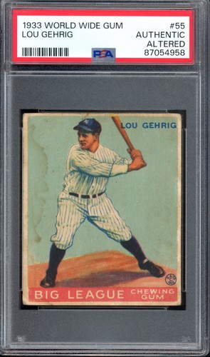 Lou Gehrig #55 1933 World Wide Gum card