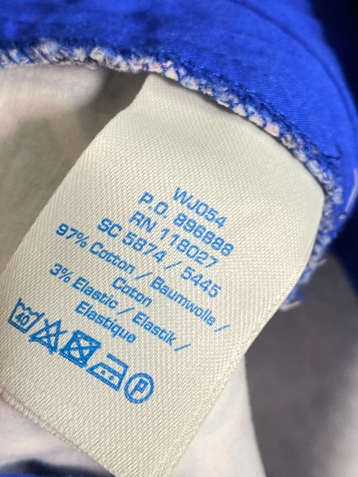 Pantalones Cortos Chinos Boden Mujer Azul Rosa Geométricos Talla 6 Boho Coloridos Vacaciones Foto 4 de 4