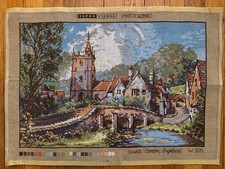 Needlepoint Canvas TAPEX VIENNA " The Castle Combe, England", Made in Austria