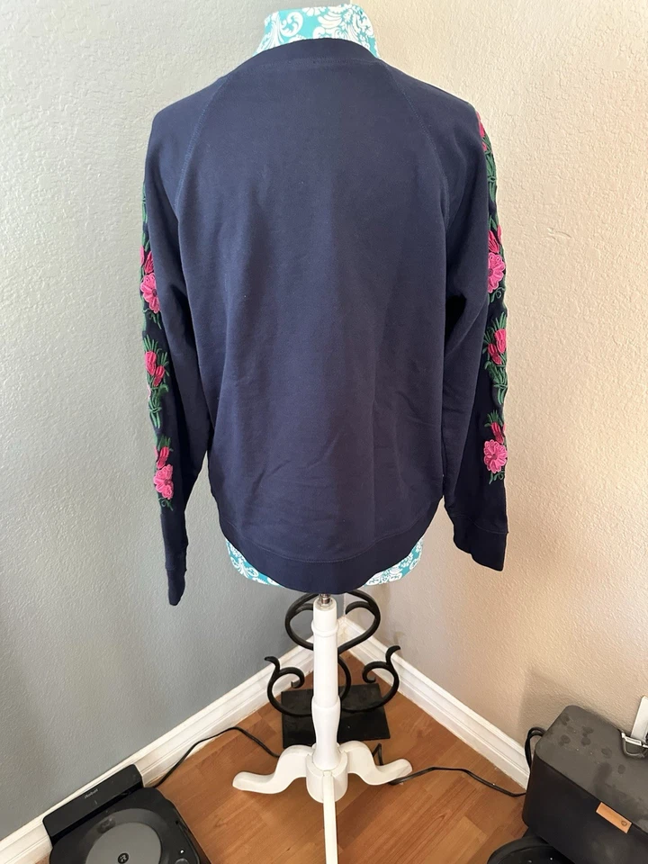 XL Women’s Jcrew Floral Pullover. Beautiful Embroidery - Image 2 of 4