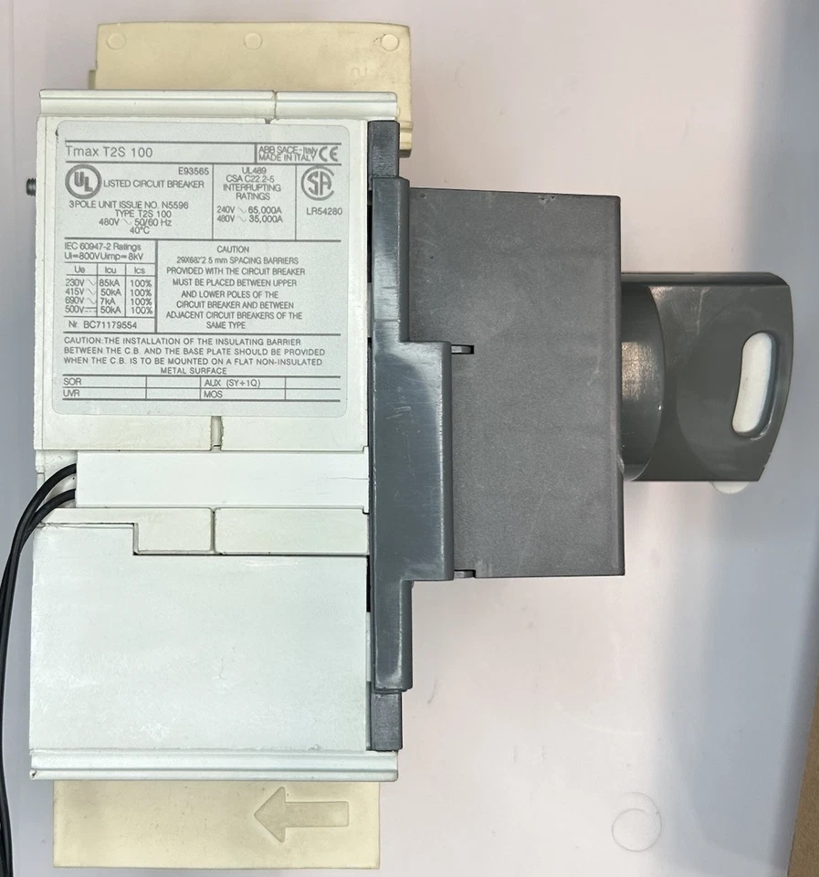 ABB Tmax T2S 100A 3P 3PH 480V Industrial Circuit Breaker With PR221D Trip Unit - Image 2 of 4