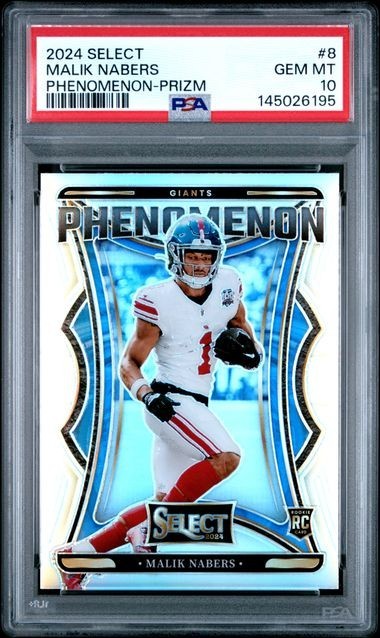 Malik Nabers Panini Select Phenomenon #8 Prizm