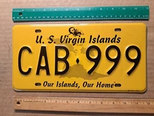 License Plate, U.S. Virgin Islands, 1999, Native Blowing Shell, CAB 999, Triple9