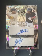 2024 Leaf Metal - Dual Autographs Jackson Chourio, Jaison Chourio #DA-14 Silver