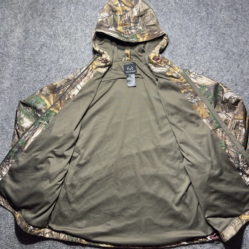 Realtree Extra Camo Women L Hoodied Jacket Full Zip Hunting Scent Control - Image 4 of 4