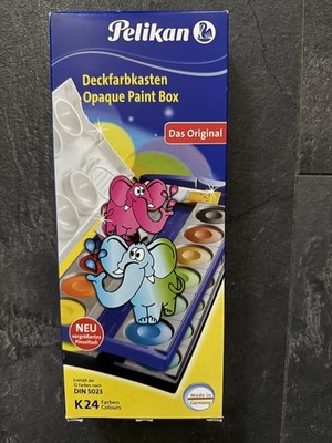 Pelikan Deckfarbkasten K24, 24 Farben und 1 Tube Deckweiß