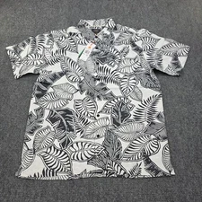 Quiksilver Waterman Collection Mens L Tropical Leaf Print Shirt NWT