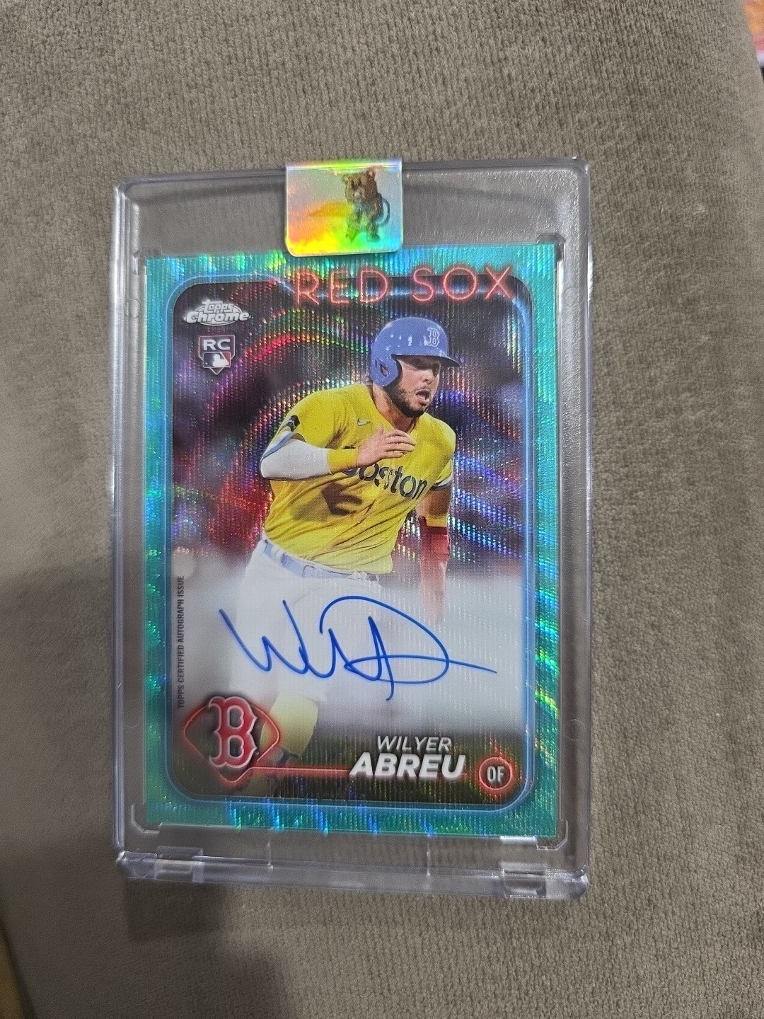 2024 Topps Chrome - Rookie Auto Wilyer Abreu #RA-WA Aqua Wave Refractor /199