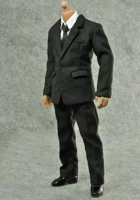 ZY Toys Men's Black Color Suit Full Set 1/6 Fit for 12inch ZY Toys Men's Black Color Suit Full Set 1/6 Fit for 12inch