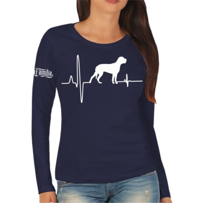Frauen Longsleeve Cane Corso Herzschlag Italiano Geschenk Geburtstag hunde dogs
