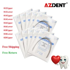 AZDENT Dental Super Elastic Niti Round Arch Wires 012~020 For Bracket Braces US