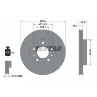 Textar 2X Bremsscheibe Vorne Ø274 Mm InnenbelüFtet FüR Mazda Premacy CP 1.9 2.0