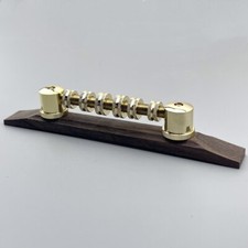 Stainless Steel JAZZ Guitar Space Control Roller Bridge Ebony Base Fit Gret-ch