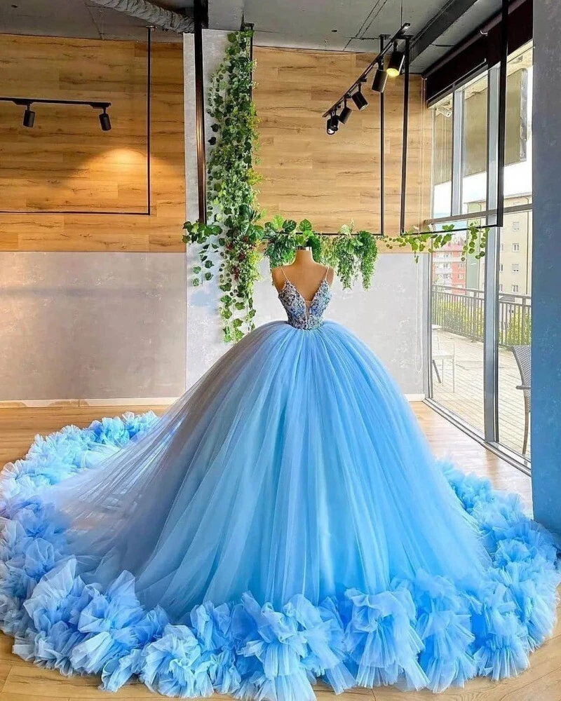 dark blue quince dress with gold Shiny Royal Blue Ball Gown Off the Shoulder Sequin Sweet 16 Dress Part –  shinydress main image 1