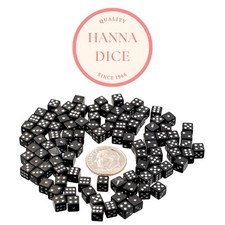 New 5mm Deluxe 100 MINI Dice Black RPG Game Tiny D6 Set