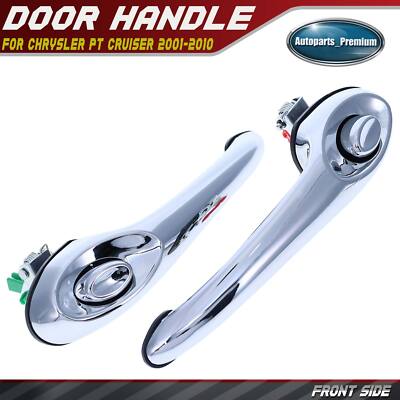 2pcs Front Chrome Exterior Door Handle for Chrysler PT Cruiser 2001-2010 L4 2.4L