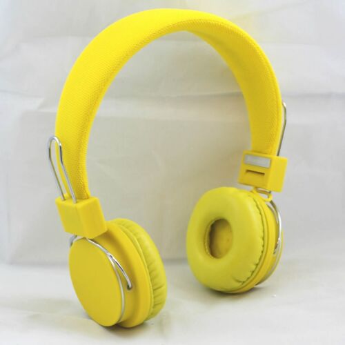 Bluetooth Headphones Wireless Hi-Fi Headset With MIC Yellow For Kids Children UK - Picture 4 of 8