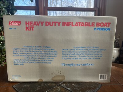 Coleman HEAVY DUTY INFLATABLE BOAT KIT with Oars 2 Person Boat NEW