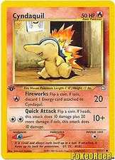 Pokemon Neo Genesis - Cyndaquil Card 57/111 UNLIMITED EDITION NOT FIRST
