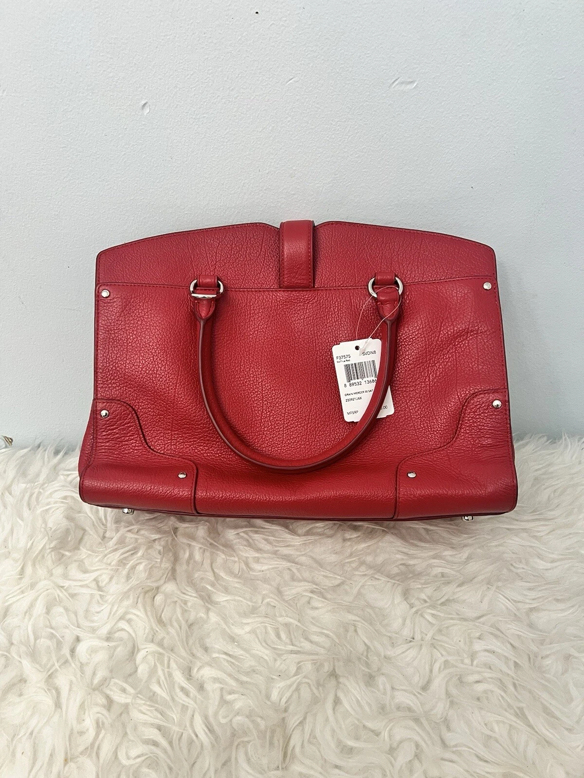 BORSA COACH MERCER 30 (COACH F375) VERO STILE COACH ROSSO ARGENTO #F375