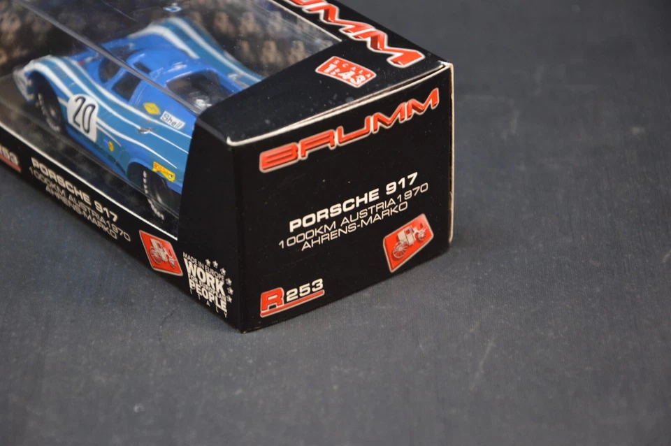 PORSCHE 917 1000 KM AUSTRIA 1970 BRUMM 1/43 AHRENS-MARKO R253 DIE CAST ITALY - Immagine 3 di 3