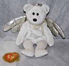TY Beanie Baby 2000 Halo II Angel Bear Brown Nose