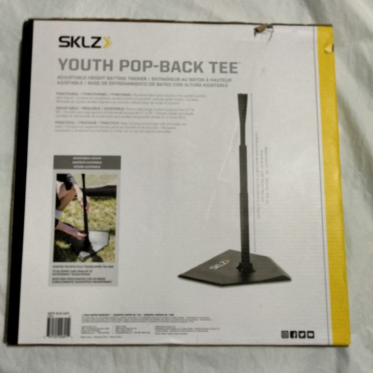T-shirt D'entraînement SKLZ Pop-Back Pour Baseball Et Softball - Réglable Pour Jeunes - Neuf Dans Son Emballage