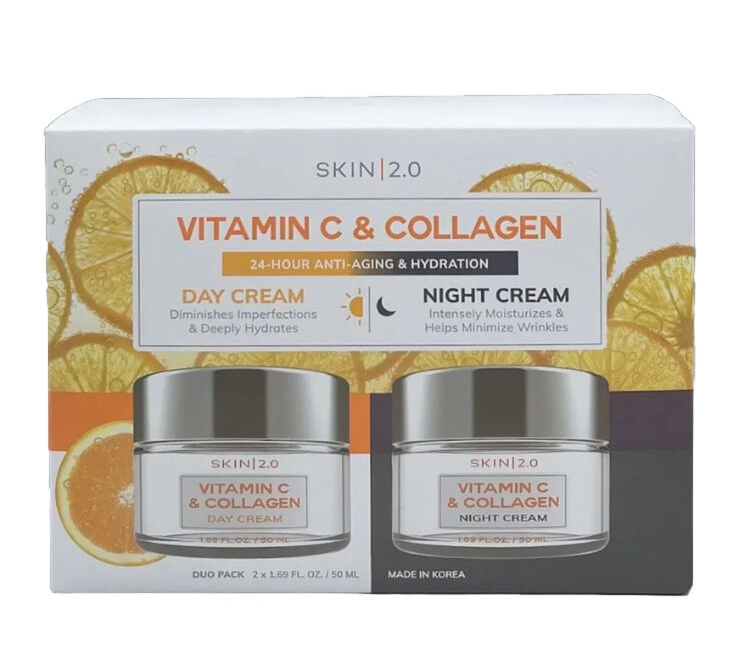 Skin 2.0 Vitamin C & Collagen Day & Night AntiAging Cream Duo Pack 1.