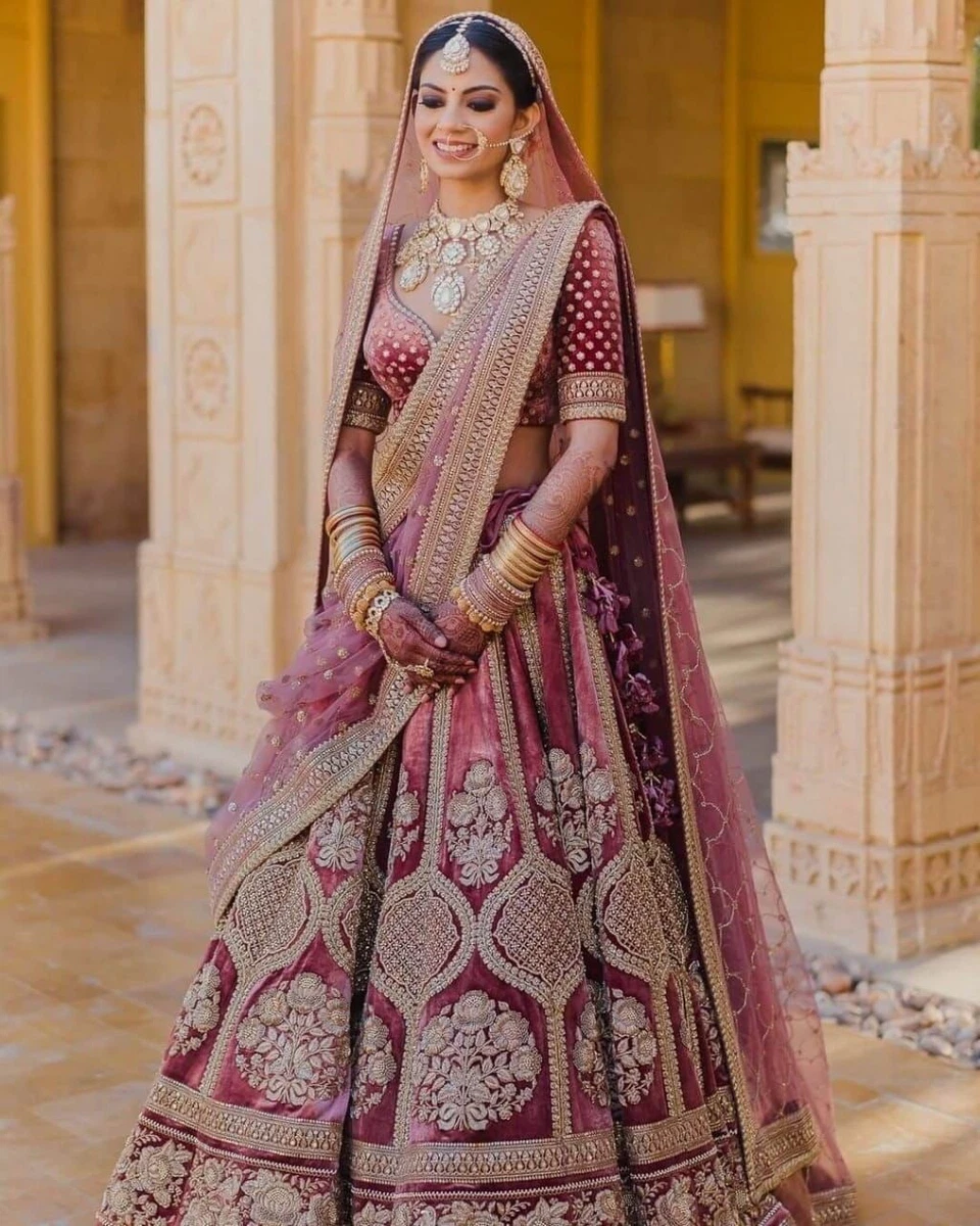 MF-(Bridal) Lehenga choli💃 Rani pink Colour Dulhan Lehenga Choli, Wedding  Le