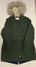 Tommy Hilfiger Denim Green Hooded Parka Coat Jacket Size M
