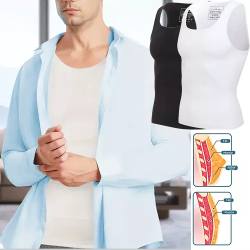 FAJAS PARA HOMBRES REDUCTORA DE HOMBRE HOMBRE MOLDEADOR CUERPO ABDOMEN CONTROL CHALECO TANQUE - Imagen 1 de 46