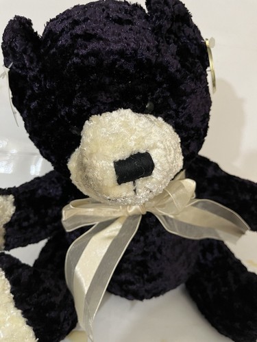 Soft Expression Collectible 2003 Edition Plush Stuffed Bear 9"H Dark Purple - Picture 12 of 19