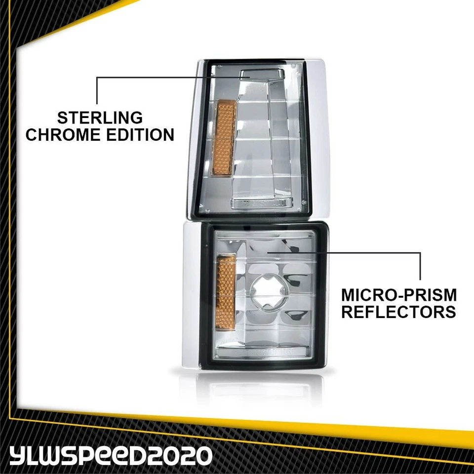 Lámparas marcadoras laterales de señal de esquina ámbar humo 4 piezas aptas para Chevy CK C10 1500 2500 Foto 3 de 4
