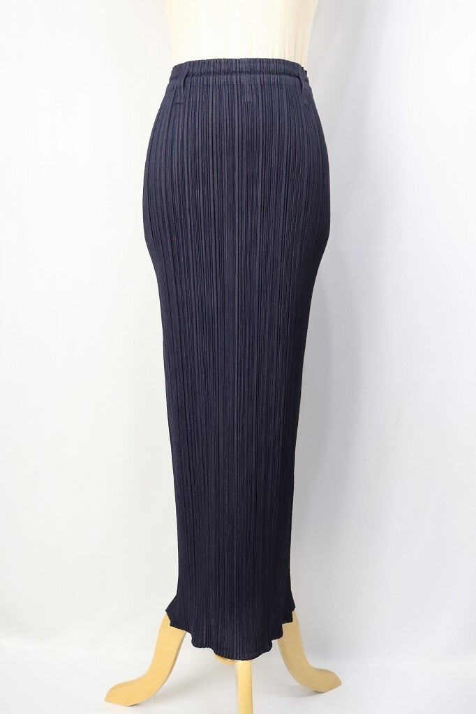 PLEATS PLEASE ISSEY MIYAKE◆PLEATS PLEASE ISSEY MIYAKE/ニット・セーター(薄手)/ナイロン/ネイビー/PP43KK Pleats_Please_Issey_Miyake_She