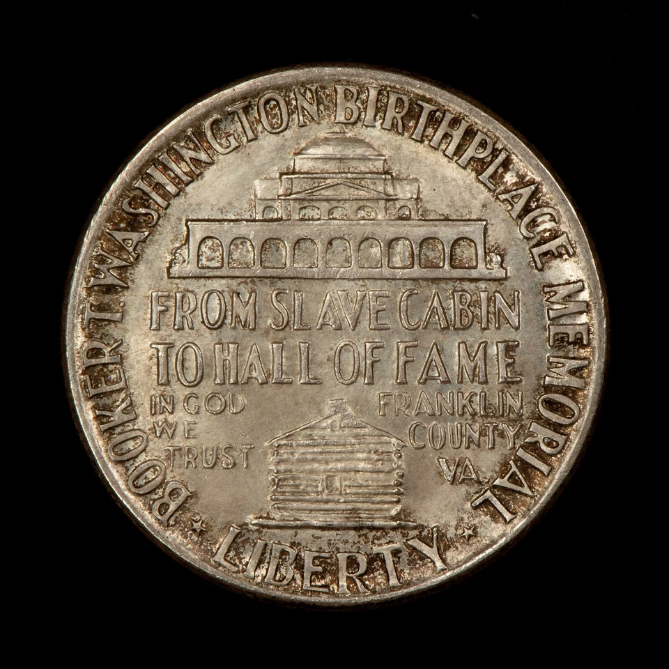 1951 50c BTW Booker T Washington Commemorative Silver Half Dollar - SKU-C1206 - Image 4 of 4