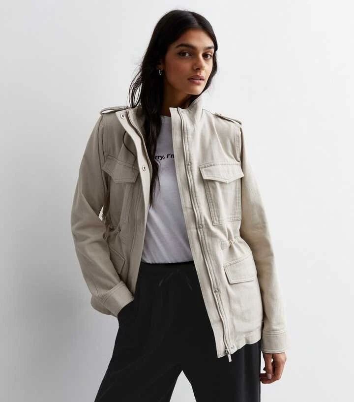 New EX New Look Stone Canvas Military Style 4 Pocket Jacket Size 6-20 RRP £39.99
Opens in a new wind