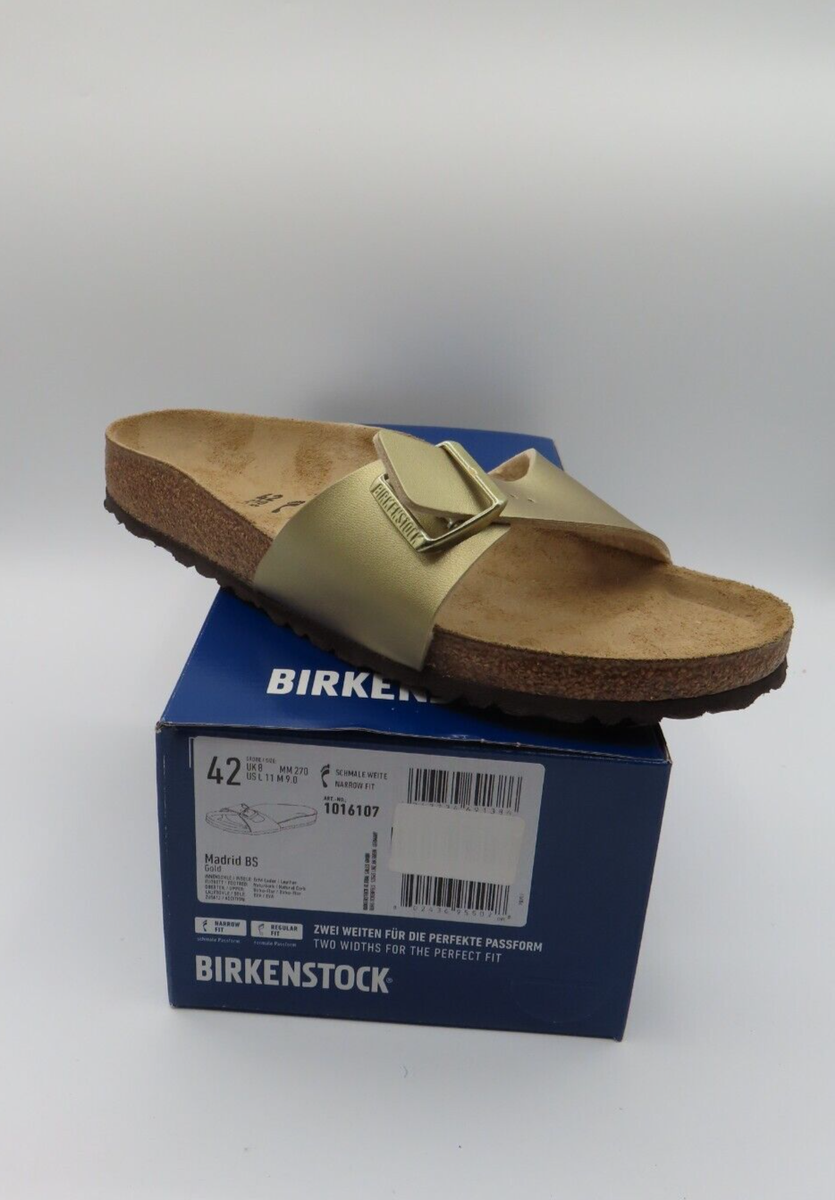 Birkenstock Madrid BS US 9 Men\'s 42/
11 Women\'s. Madrid Synthetics in Color Washed Metallic Silver  main image 4
