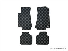 P2M Checkered Flag Carpet Floor Mats Front & Rear for Pontiac GTO 04-06 New