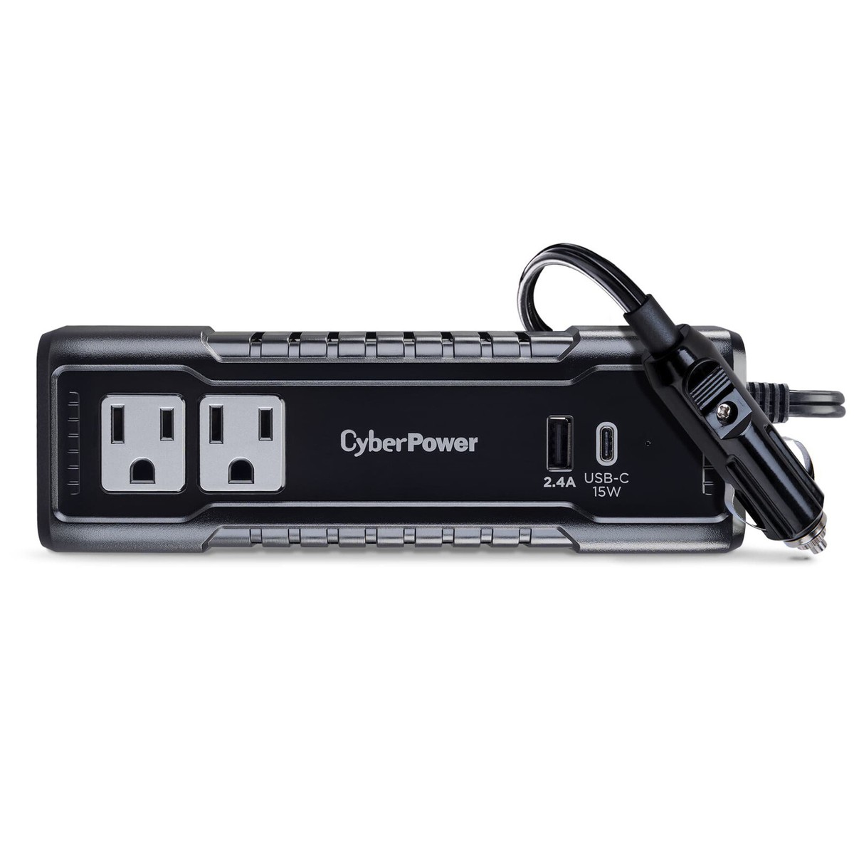 Cyber Power 175W POWER INVERTER | 12V DC to 120V x2 AC OUTLETS 15W  