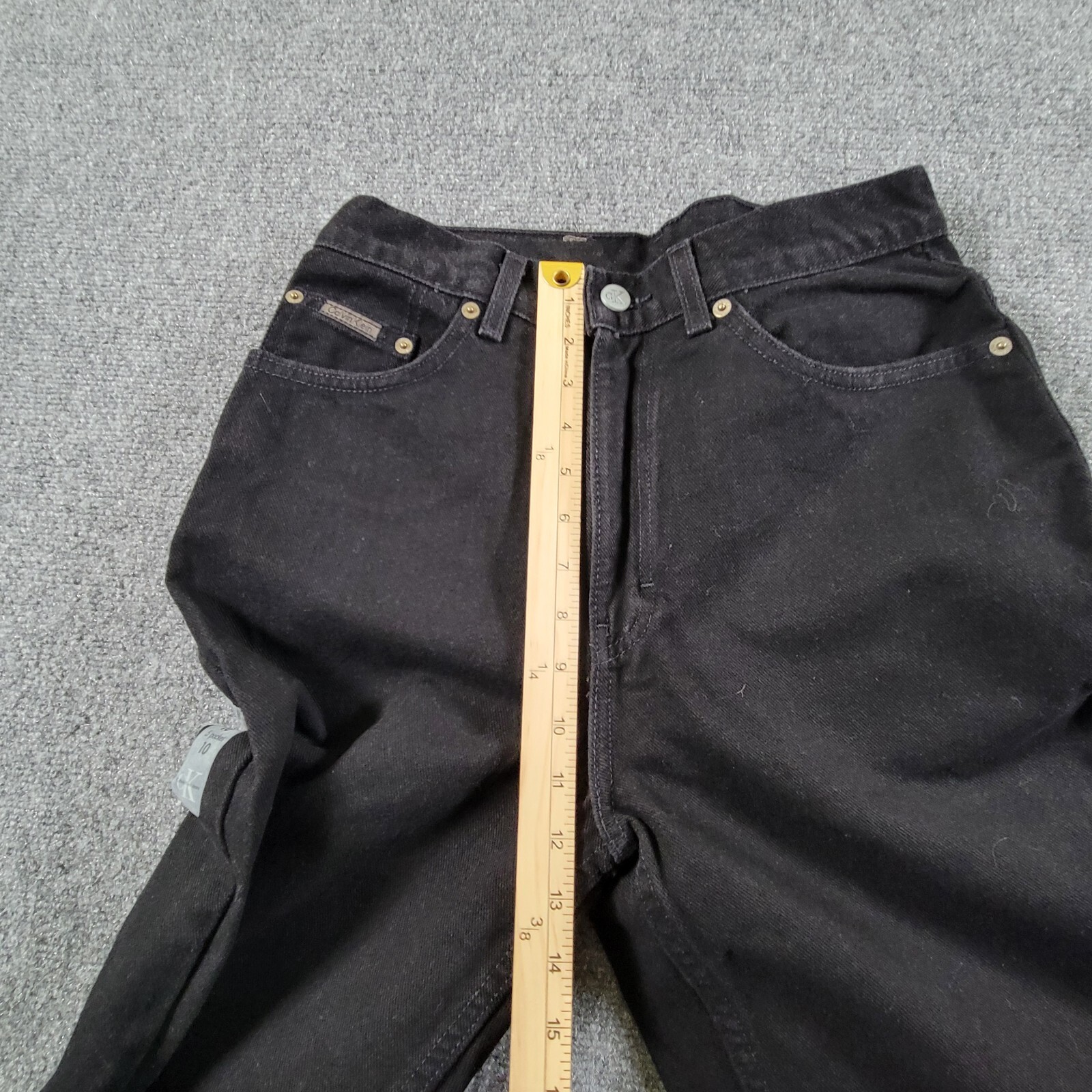 Calvin Klein Womens Jeans (10 Label) Missy Straight Leg Black 5 Pocket NWOT thumbnail 5