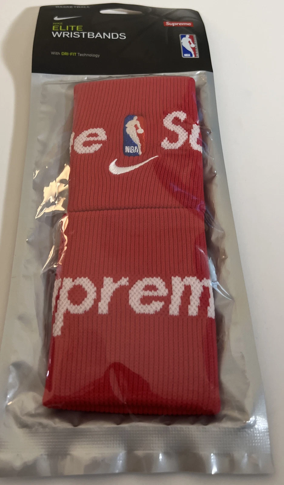 SUPREME BRACCIALETTI SUPREMI NIKE NBA ROSSI SS19 SETTIMANA 19 (100% AUTENTICI) NUOVI